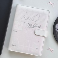 Angel Wing Leather Card Holder A5 4 Compartments – Album Card, Magnetic Lock, Polaroid Holder