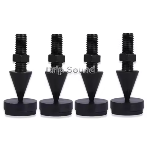 4PCS M8x42 Speaker Spike Amplifier Shockproof Isolation Stand Feet Cone Base Pads