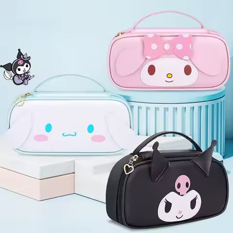 Sanrio KUROMI Pen Pouch Cinnamoroll MY MELODY Multi Functional Makeup Bag Large Capacity Student Sta
