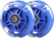 WHEELGOO Rear 80mm Light Up White Flashing 3-Wheeled Kid Scooter Replacement Wheels Compatible with 