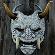Homeliving Japanese Ghost Hannya Halloween Masquerade Mask Prajna Half Face Masks Samurai