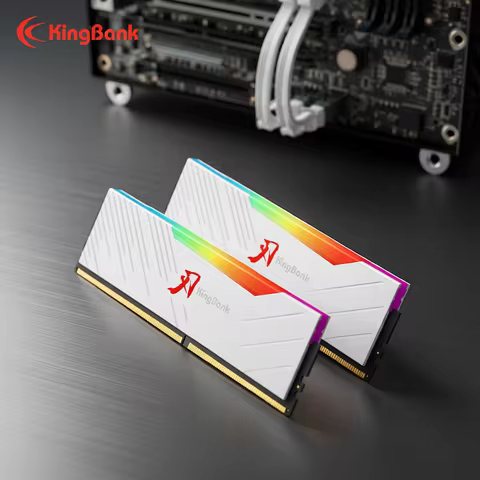 KINGBANK KRRW DDR5 RGB RAM 16GBx2 6000MHz CL30 Desktop Computer Memory Hynix M Die for Gaming Overcl