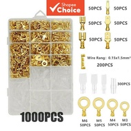 Crimp Terminals Insulated Male and Female Wire 1000 PCS 2.8/4.8/6.3mm Connector Ring Terminal M3 M4 
