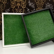 Combo Dulang Hantaran Kayu Berkaki + Artificial Grass