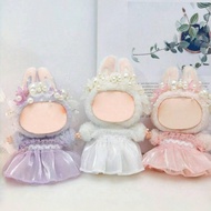 17cm 1st/2nd/3rd Generation Labobo Plush Doll Clothes - Pearl Flower Headband, Wedding Dress, Prince