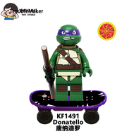 ก่อปัญหารุ่น Tmnt การก่อสร้างบล็อกของเล่นเต่านินจาการก่อสร้างแร๊ดไมค์วันเกิดเครื่องบรรณาการ