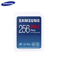 SAMSUNG PRO Plus for Professionals SD Card U3 V30 Up to 160MB/s SDXC 256 128GB 64GB SDHC 32GB Memory Card for DSLR Camera Laptop