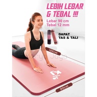 Matras YogaLEBAR 90CM TEBAL 10MM Senam Pilates Olahraga - Ungu Lebar 90CM CACAT(V6H0) Motif Jumbo Tr