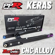 (KERAS) CNC ALLOY PPR RACING SWING ARM + 2 Inch Cutting Std Y15 Y15 ARM ALLOY YAMAHA CUTTING STD/ PP