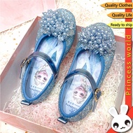 Kids Girl Shoes Kasut Crystal Pearl Elsa Princess Shoes Low Heels Softsole Shoes kasut perempuan