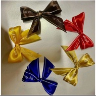 Pack of 50 2cm letter ribbon bows - bows to decorate cake baskets, fruits, wedding fruit trays, wine