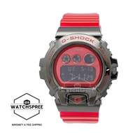 [Watchspree] Casio G-Shock Standard Digital Metal-Covered Bezel Red Resin Band Watch GM6900B-4D GM-6900B-4D GM-6900B-4