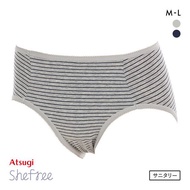 ATSUGI Shefree sanitary panties inner pocket border cotton (Sizes M-L)(A5687320)(Direct from Japan)1