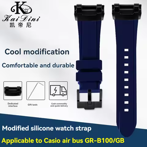 Silicone Strap For G-SHOCK Casio GR-B100 Series Watch Chain Replacement band 5536 GR-B100WLP/B100GB 