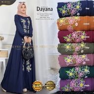 dress gamis dayana maxy busui bordir asli cantik original