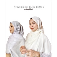 [READY STOCK] tudung nikah Shawl putih / off white
