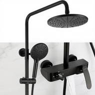 Rainfall Shower System High Pressure Handheld Shower Head Combo Wall Mounted solid Brass Faucet Set 