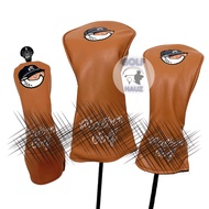 Leather Head Cover Golf MBN Classic DRIVER WOOD FAIRWAY HYBRID RESCUE 1 2 3 4 5 6 Premium Thick Leat