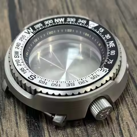 Watch Parts 47mm Titanium Material SBDC001 Tuna Case Aluminum Bezel Sapphire Glass Suitable For NH35