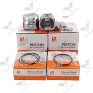 ชุดลูกสูบ + แหวนลูกสูบ Z402 ขนาดมาตรฐาน 2 ชุด 64 มม. สำหรับ Kubota 15281-21110 64*2HK+1.5+3 มม. ชุดซ