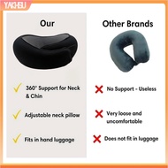 yakhsu|  Memory Foam Travel Pillow Washable Travel Neck Pillow 360 Degree Support Memory Foam Travel Neck Pillow with Adjustable Fastener Tape Comfy U-shaped for Southeast