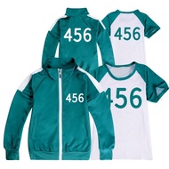 Squid Game Children Jacket T shirt pants Baby Girl Boy Sports Zipper Coat 067 456 001 007 Tops for S