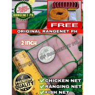 RANGE NET 2inch x 10-12ft x 100meters FREE 200 METER ROPE, CABLE TIE,CHICKEN FEEDER  CHICKEN NET