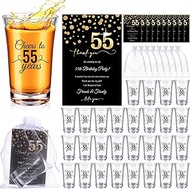 FillTouch 50 Sets Birthday Party Favors for Guests Bulk, 1.4 oz Cheers to 40/45/50/55/60/65 Years Pl
