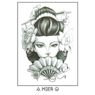 Temporary Tattoo - Beautiful Geisha
