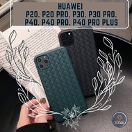 Huawei P20/ P20 Pro/ P30/ P30 Pro/ P40/ P40 Pro/ P40 Pro Plus Polycarbonate Leather TPU Weaving Grid