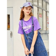 New Style Denim Overalls Women Korean Version Large Size Loose Trousers Preppy Style Jumpsuit Trendy (24010)