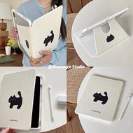 720 Rotating Tablet Case Splash Ink One Black Cat With Pen Slot Suitable For iPad Air6/5 Air4 10 9 8