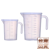 Measuring Cup With Lid (500cc/1,000cc) Scale [Fushiya Bakery] Plastic Transparent Sharp-Mouth Pot