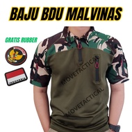 Baju BDU Tactical Pria Outdoor Lengan pendek Loreng