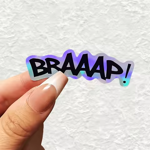 BRAAAP Bold Sticker, Heavy-Duty Strong Adhesive Vinyl Decal for Dirt Bike Motorcycle