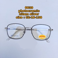 kacamata wanita 6639 photocromic normal. - hitam silver