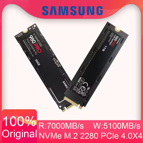SAMSUNG 980 Pro With Heatsink SSD 500GB NVMe M.2 2280 PCIe Gen 4x4 2TB Internal Solid State Drive 1T