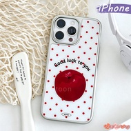 Aesthetic Polka-dot-apple Bling Bling Hologram Case hp iphone 16 13 15 17 11 12 14 Pro Plus Max Air 