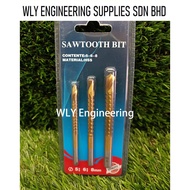 HSS Routing Drill Bit Set c/w Saw Tooth (5,6,8mm) / Saw Tooth Bit / Drill Bit Set / Sawtooth Bit Set