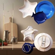 1 Wall-Mounted Dish Hanger W Type Spring Holder Invisible Hook Home Decoration Size 8" To 16" 8" 16"