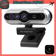 MOERTEK 2K Webcam with Windows Hello Facial Recognition, USB Camera, 5MP, Automatic Light Correction