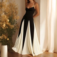 连衣裙dress2025欧美外贸女装新款撞色长袖连衣裙 INS休闲宽松春季连衣裙新品25.11.10