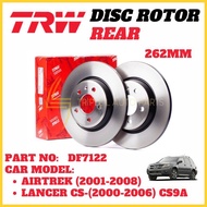(2 pcs) TRW Disc Brake Rotor Rear for DF7122 Mitsubishi Airtrek Turbo Lancer Cs9A (262mm)