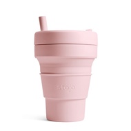 stojo Folding Tumbler BIGGIE 470ml Carnation with Straw 【Direct from Japan】