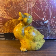 Vintage Floral Ceramic Duck Figurine