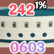 10pcs Chip resistor smd 2401 242 2K40 1% size 1608 0603 2.4Kohm 2.4K ohm 2.4 Kohm 2.4K ohm 2.4 Kohm