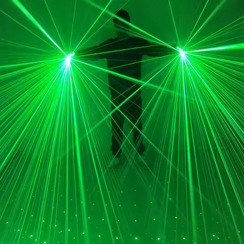 Sky Star 532nm Green Laser Gloves LED Lazer Mitten Ray Gloves For DJ Disco Music Party Wedding Festi