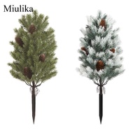 Miulika Artificial Christmas Tree Branch, Artificial Greenery Shrubs with Pine Cones,