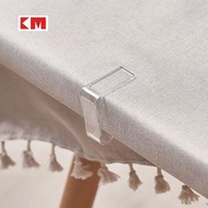 E20【大號 / 4 枚入】家用桌布防滑固定器 透明台布防跑固定夾 桌角檯布固定扣【KM6275】