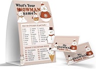 What's Your Snowman Name Game, Christmas Party Games for School Classroom Children Activities, 1 Sig